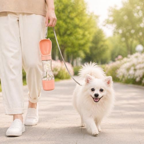Portable Dog Water Bottle with Food Container, Leak-Resistant Travel Water Dispenser for Walking, Hiking & Travel - Image 6