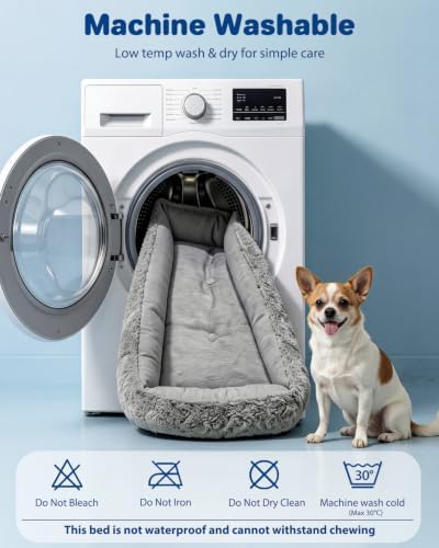 Cooling Dog Bed for Small Medium Dogs - Reversible Design (Ice‑Silk Cooling Layer | Sherpa Fleece Layer), Washable Dog Cooling Mat for Crates, Beds, Sofas 20" × 14" - Image 6
