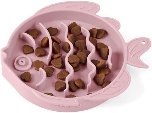 Coomazy Slow Feeder Cat Bowl Silicone Pet Puzzle Feeder for Slow Eating by Coomazy