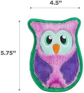 Outward Hound Durablez Minis Tough Chew Plush Squeaky Dog Toy, Owl, 5.8" - Image 6