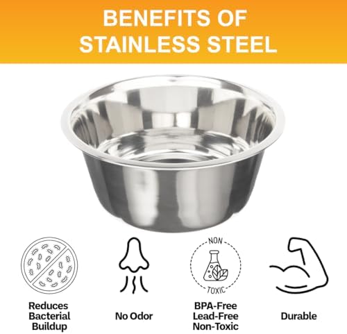 Neater Pet Brands 9 Cup (72 oz.) Stainless Steel Dog Bowls, 1 Single Neater Feeder Replacement Bowl (Large Deluxe Model), Dog Food Bowl or Water Bowls, Dishwasher Safe Metal Dish for Large Dogs - Image 5