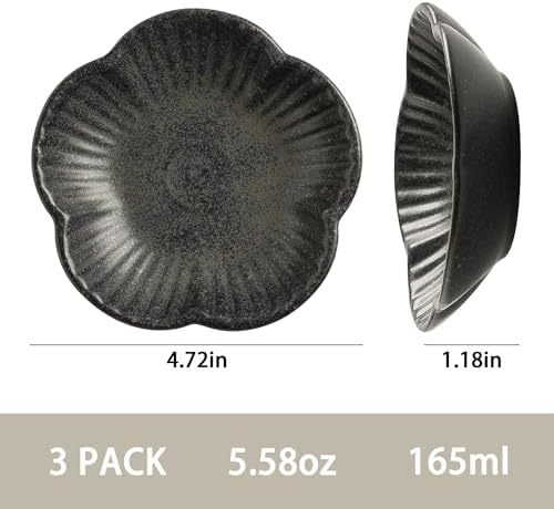 Mecaikru Ceramic Cat Food Bowls, Whisker Friendly Shallow Plates Set of 3 - Image 7