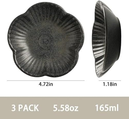 Mecaikru Ceramic Cat Food Bowls, Whisker Friendly Shallow Plates Set of 3 - Image 7