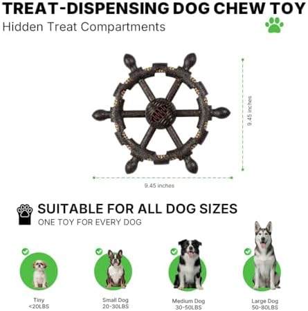 Dog Toys for Aggressive Chewers, Tug of War Dog Toy, Wheel Dog Chew Toys - Image 5