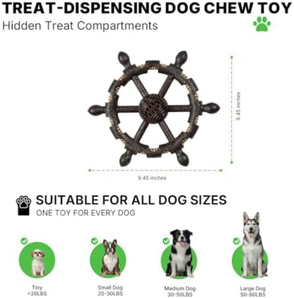 Dog Toys for Aggressive Chewers, Tug of War Dog Toy, Wheel Dog Chew Toys - Image 5