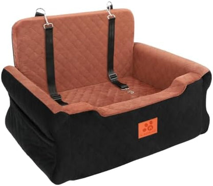 Dog Car Seat for Large/Medium Dogs Up to 55 Lbs, Soft Fabric Car Dog Bed by XIEEAOZEE