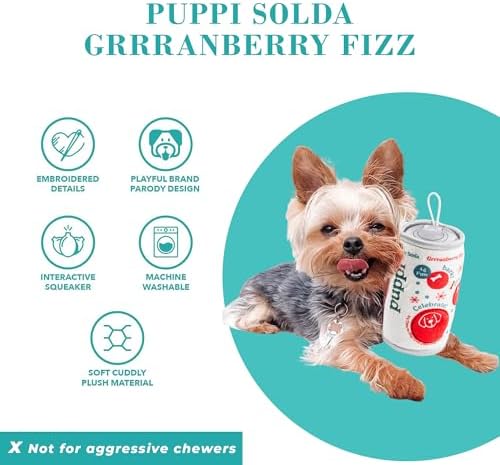 Haute Diggity Dog Puppi Plush Dog Toy, Drink Parody Stuffed Chew Toys - Image 4