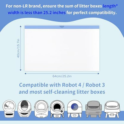 45 Count Tear-Free Waste Drawer Liners Bags Compatible with Litter Box Robot 4/5/3, Thick Self-cleaning Cat Litter Box Liners Refill with Drawstring - Image 2