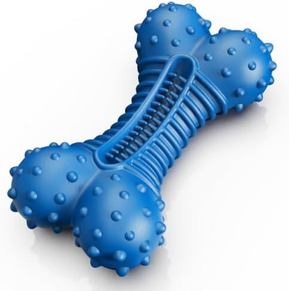 Dog Toys for Aggressive Chewers, Indestructible Chew Toys for Medium Large Dogs,Durable Rubber Dog Bones with Beef Flavor, Tough Dental Toy for Boredom Relief by Doudele