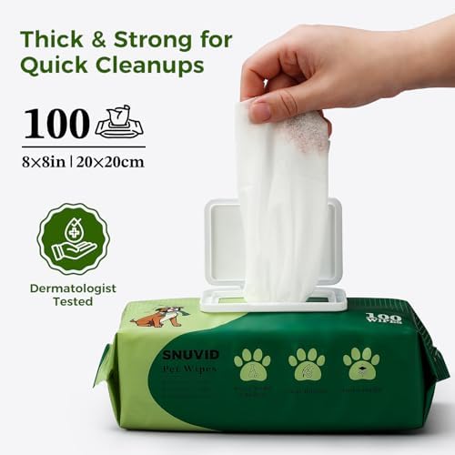 600 Count Dog Wipes, Pet Wipes for Dogs & Cats, Hypoallergenic, Fragrance-Free Grooming Wipes for Cleaning & Hydrating Paws, Body & Butt | Sensitive Skin with Aloe Vera - Unscented - Image 2