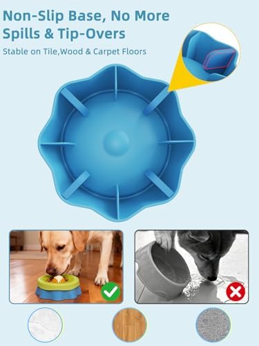 Huafly Slow Feeder Dog Bowls,3-Layer Detachable for Easy Cleaning,Dual-Use Wet Lick & Dry Slow Feeder,Food-Grade Silicone,Anti-Slip Base for All Floors,for Small,Medium,Large Dogs Black - Image 5