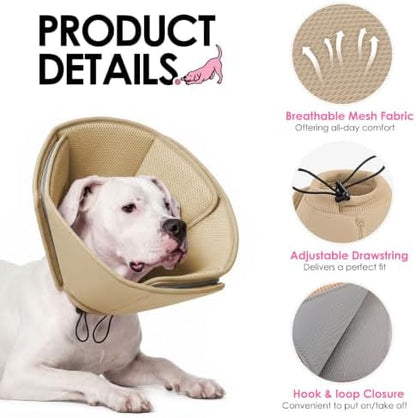 AOFITEE Soft Dog Cone Collar, Adjustable Cone for Dogs to Stop Licking - Image 4