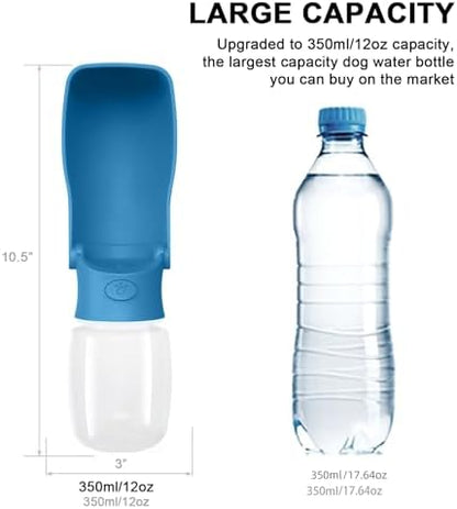 Portable Dog Water Bottle for Walking – 19oz / 12oz Foldable Pet Water Dispenser for Puppies, Medium & Large Dogs – Leak Proof Travel Water Bowl for Small Animals Dog Accessories(19OZ Dark Blue) - Image 4