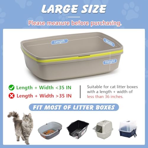 Cat Litter Box Liners, 30 Count, 36 x 19 In, 3 Mil, Drawstring - Image 2