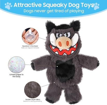 Bzonsmart 6 Pack Squeaky Dog Toys for Small Medium Large Dogs - Image 2