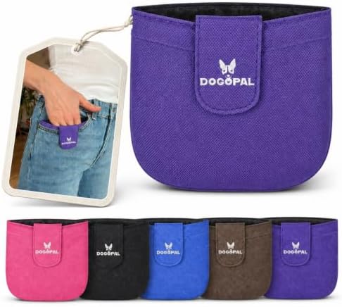 DOGOPAL Dog Treat Pouch for Training – Compact Pocket Reward Pouch with Magnetic Closure, Lightweight & Secure Treat Holder, Ideal for Dog Training & Walks (Purple) by DOGOPAL