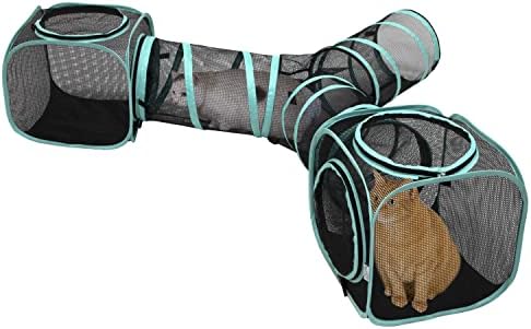 Kitty City Outdoor Catio Furniture and Play Kits for Cats, Three Way Tunnel by KittyCity
