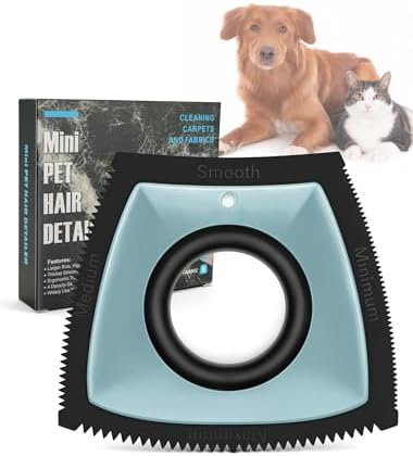 Dog Hair Remover for Car, Pet Hair Removal Tool Mini, Reusable Dog Hair Remover for Couch Lint Carpet Clothing Bedding, Cat Hair Remover Furniture Fur Remover Car Detailing Blue by gliship