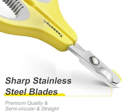 Professional Cat Nail Clipper, Stainless Steel Cat Nail Trimmer for Small Animals, with Sharp Blade and Anti-Slip Handles for Safe and Effective Grooming - Image 2