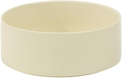Ceramic 7.3inch Dog Bowl, Food and Water Bowl for Medium Breed Dog, Pet Feeder for Replacement (Single Bowl, Light Yellow)