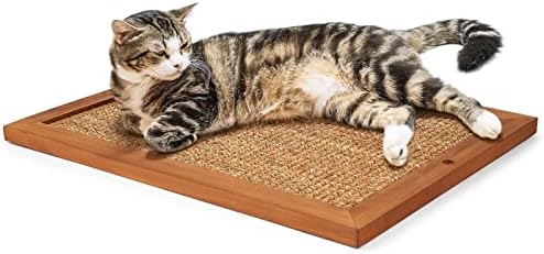 Cat Scratching Post - BXL, Natural Wooden Sisal Cat Wall Scratcher, Floor or Wall Mounted Vertical Cat Scratch Pad for Indoor Cats Adults or Kittens, Cat Wall Furniture Protector by Lifeismorebeautiful%EF%BC%81
