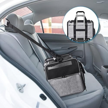 Petmolico Cat Carrier Soft-Sided Airline Approved, Medium, Grey-X862 - Image 5