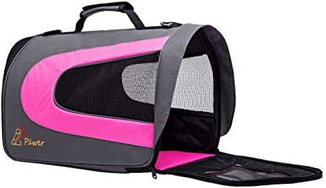 Pawer 18” x 11”x 11” Soft-Sided Foldable Airline Approved Pet Carrier for Cat, Puppy and Small Dog, Washable 600D Oxford Fabric, with Handle and Strap for Carry, Multiple Colors Available - Image 7