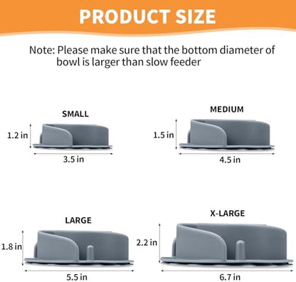 Slow Feeder Dog Bowls Insert, Animire Soft Silicone Slow Eating Dog Food Bowl for Small, Medium and Large Dogs, Compatible with Regular and Elevated Bowls - Image 4