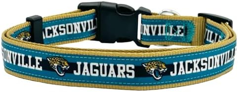 NEW & Improved Pets First NFL Jacksonville Jaguars Licensed PET Collar, Large - Heavy-Duty, Strong, and Durable NEW Dog Collar. Available in 32 Football Teams and 4 Sizes - Image 2