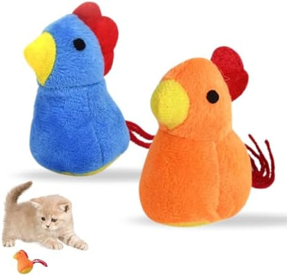 Catnip Cat Toy, 2 Pack Chicken Bird Interactive Chew Kicker Toys, cat Toys for Indoor Cats, Boredom Relief Kitten Exercise, Soft Durable for All Breed by Unknown