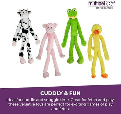 Multipet Swingin' Slevin Frog Dog Plush Toy - Squeaky Toys for All Dogs - Extra Soft Plush - Stuffed Animal for Cuddling & Playing - Cute Dog Pet Toy (27”, Green, 5 Squeakers) - Image 5