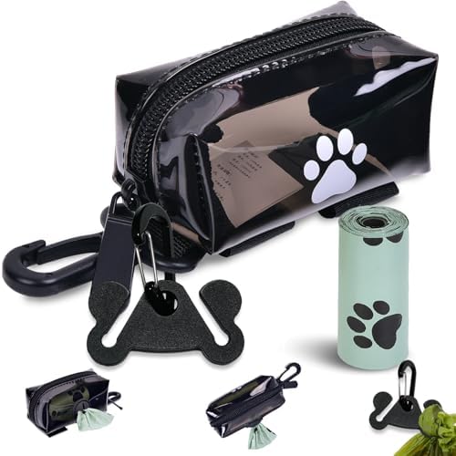 Dog Waste Bag Dispenser Dogs Poop Bag Holder Pet Leash Accessory Walking by Hilihali