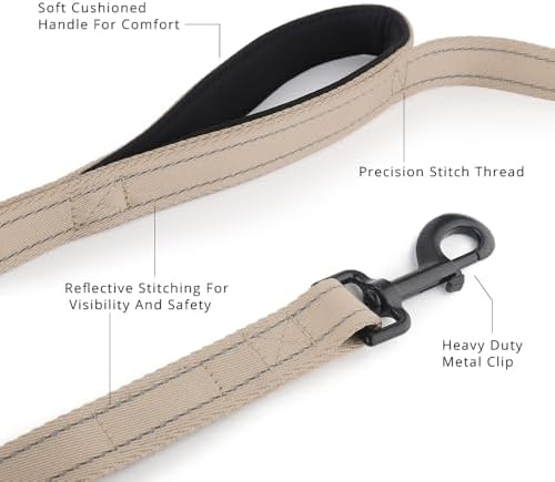 Plutus Pet Double Handle Dog Leash, 5 FT Long, for Medium Large Dogs - Image 2