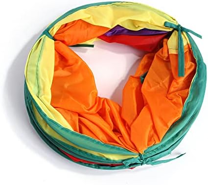 Rainbow Cat Tunnel with Ball Kitten Toy Small Animal Play Tube Rabbit S Way - Image 4