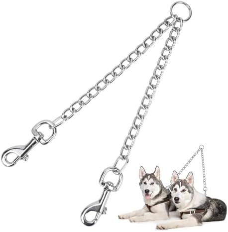 Hypeety Double-Head Dog Leash Chain Heavy Duty Twin Lead for 2 Dogs, XL by Hypeety