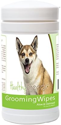 Healthy Breeds Norwegian Lundehund Grooming Wipes 70 Count by HealthyBreeds