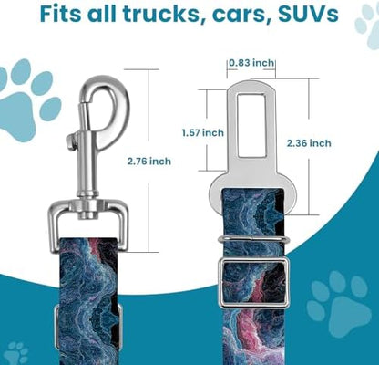 Adjustable pet cat and Dog car seat Belt，The Lanyard is Flexible and Adjustable from 20 to 33 inches (Black Lightning) - Image 5