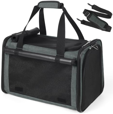 YUDODO 25lbs Cat Carrier Lightproof Soft Sided Pet Carrier for Large Cat by YUDODO