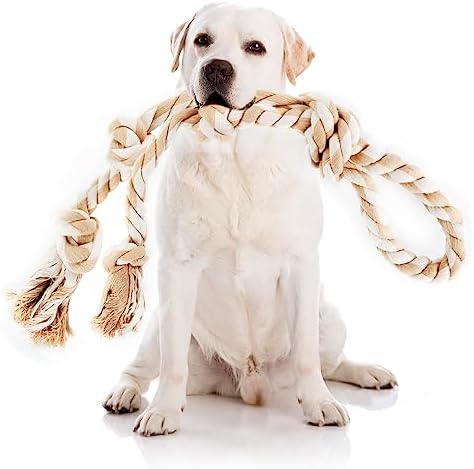 PetiFine Dog Rope Toys for Large/Medium Dogs,Cotton Chew Toys with Handle by PetiFine