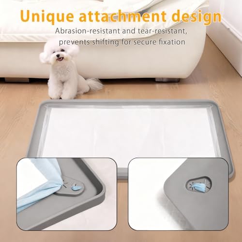 Dog Pee Pad Holder, Silicone Tray, 4-Corner Fixing, 24x24 inch - Image 2