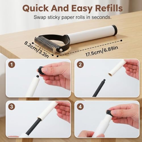 Double Sided Dematting Comb for Cats & Dogs, Undercoat Rake, Safe Deshedding Grooming Tool, Gentle Matt Remover Detangler for Long Thick Haired Pets, Ergonomic Pet Grooming Brush - Image 5