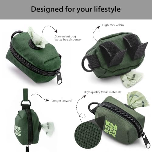 Dog Waste Bag Dispenser, Poop Bag Holders for Leashes, Green - Image 2