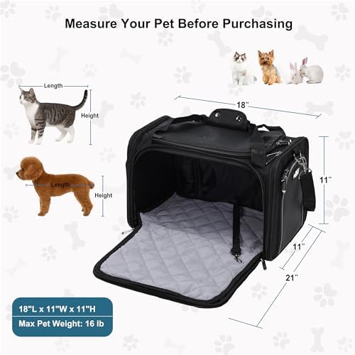 EliteField Deluxe Soft Pet Carrier for Cats and Dogs (3-Year Warranty) - Image 6