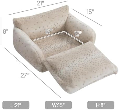 Hollypet Cat Bed Small Dog Orthopedic Couch Beds for Pets up to 13 lbs - Image 3