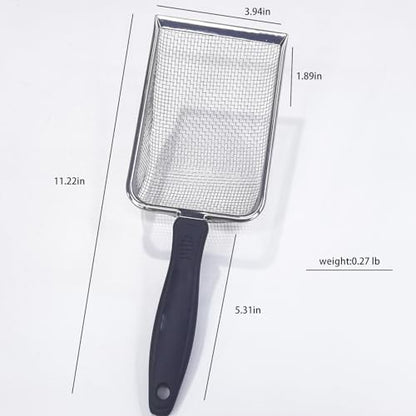 Cat Litter Scoop with Stainless Steel Mesh, 2.8mm Hole - Image 2