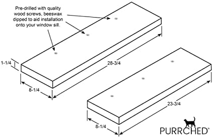 Purrched Cat Window Perch (29 Inch) - Image 2