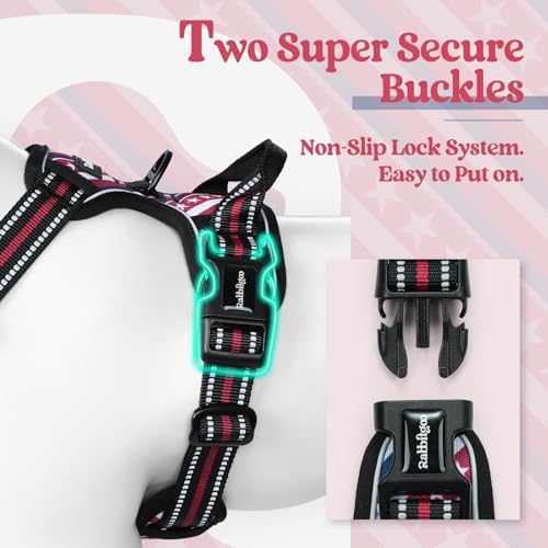 rabbitgoo Dog Harness, No Pull for Large Dogs with 2 Leash Clips, Pet Vest - Image 3