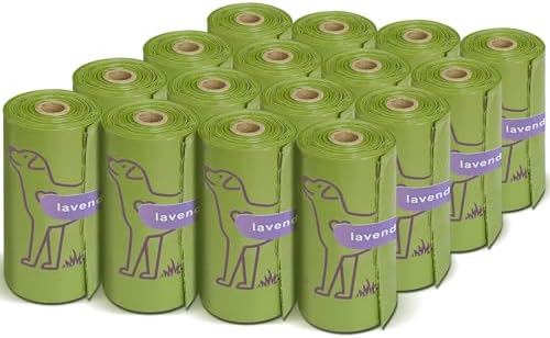 240 Count Lavender Scented 13” x 9” Dog Poop Bags Rolls by Wowflash