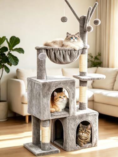 Cat Tree, 51-in Cat Condo for Indoor Cats by Unknown