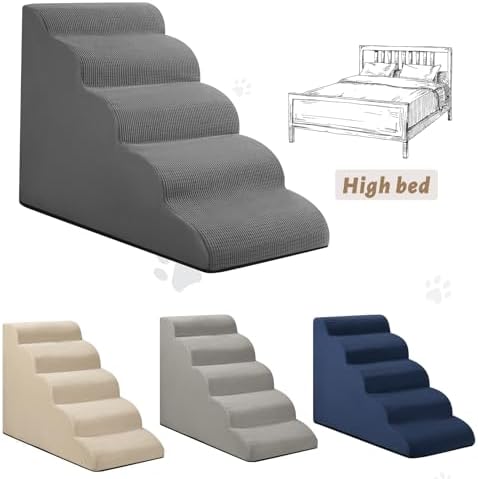 Aodisman Dog Stairs for High Bed,5-Step Pet Ramp for Small Dogs and Cats - Image 6